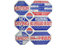 4 in 1 Commercial Pool Sign PS100