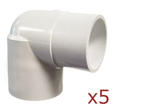 Dura 1.5 in. Street 90 Degree Elbow 5 pack 409-015x5