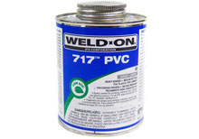 IPS Heavy Bodied PVC Glue Gray Weld-On 717 Pint 10148