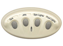 Pentair White 150 ft. iS4 Four Function Spa Side Remote 520094